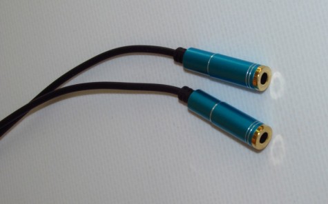 Y-подібний розгалуджувач для навушників Dual Splitter for 2 listeners Blue